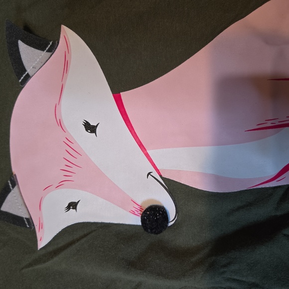 Wonder Nation Girls Lrg 10/12 Long Sleeved Pink Fox - Picture 4 of 5